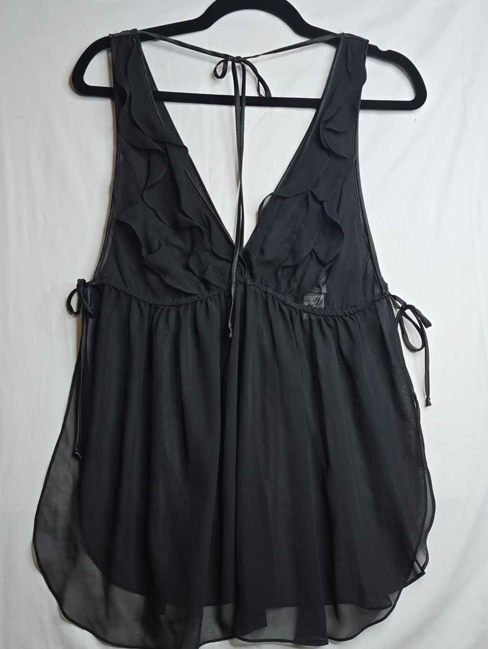 In Bloom By Jonquil Vintage Black Sexy Babydoll Nightgown - Picture 1 of 8